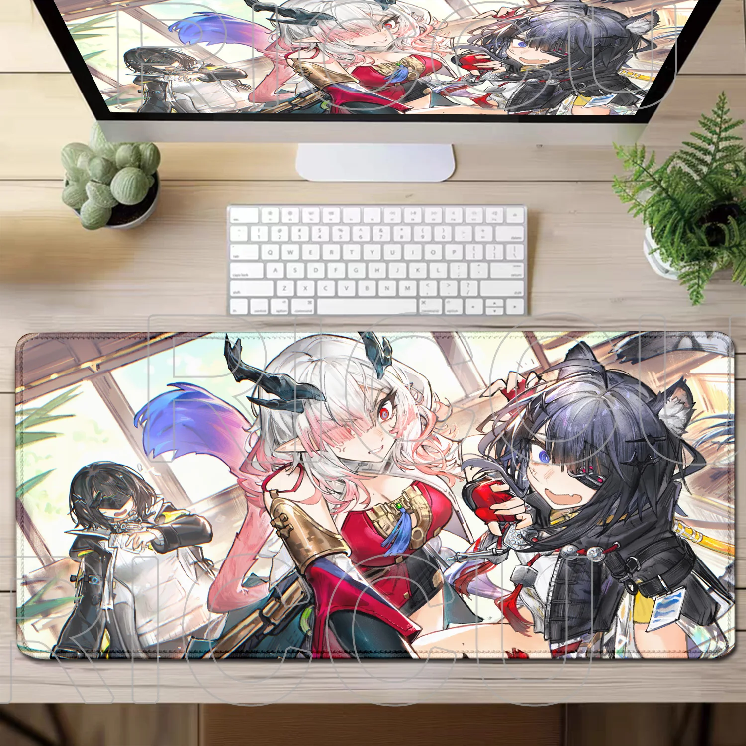 HD XXL Game Anime Girl Arknights Endfield Mi Fu Mauspad Gamer PC-Zubehör Schreibtischunterlage Laptop-Büromatte Teppich Großes Mauspad – Detail 12