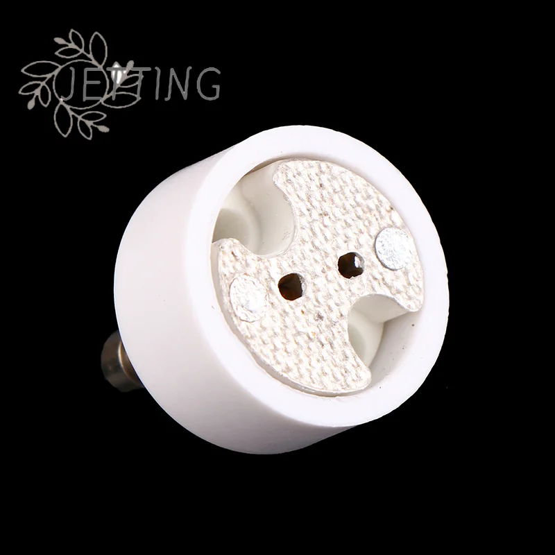 Hot 1pc GU10 To MR16 Ceramic Socket Base Halogen LED Light Bulb G4 GU5.3 GY6.35 Pin Adapter White Converter Lamp Holder