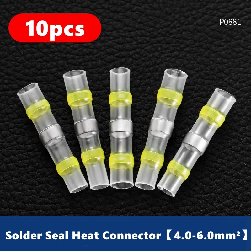 10/50/100 PCS Soldeer Seal Wire Butt Connectors Lassen Ring Krimpkous Terminal, waterdichte geïsoleerde elektrische draad Terminals
