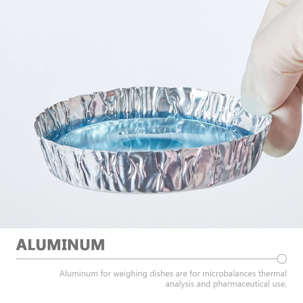 

Disposable Aluminum Foil Weighing Trays with Handle Heat Resistant Small for Sample Storage Evaporating Food Processing Labs