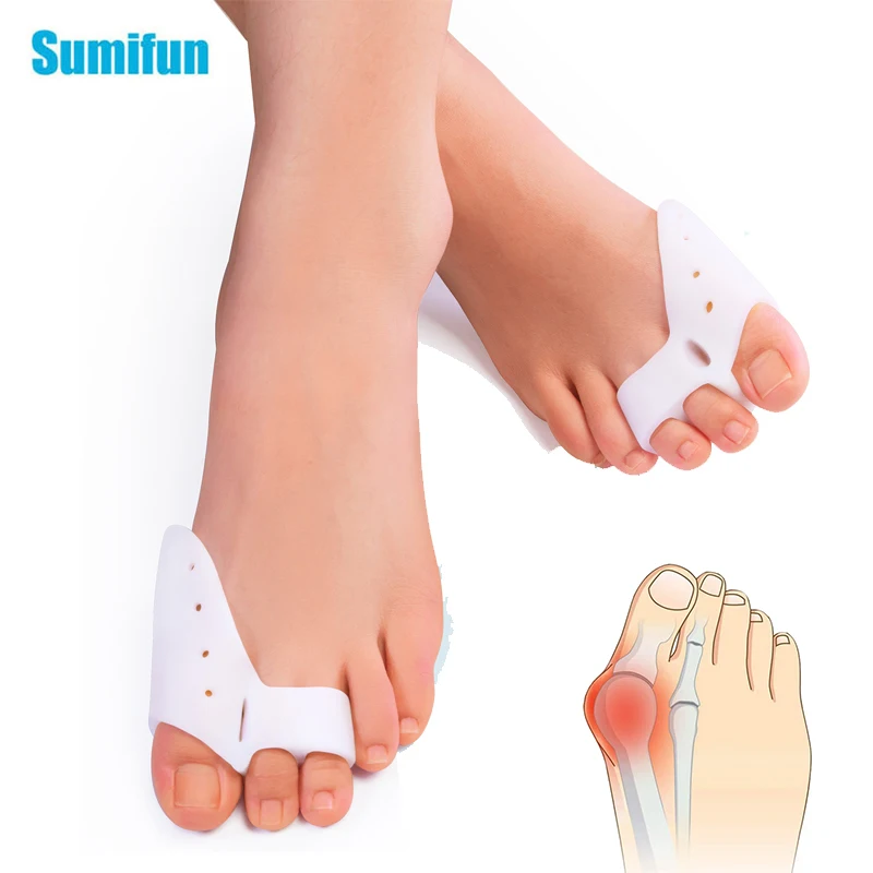 2 szt./para Silikonowy Separator Palucha Koślawego Korektor Haluksów Korektor Palucha Zakrytego Narzędzia do Pielęgnacji Pedicure Domowe