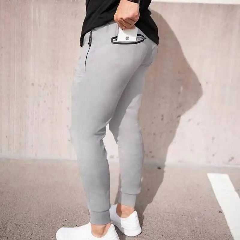 Muscle Fitness Autumn And Winter New Sports Pants Men\'s Casual Pants Korean Version Slim Fitness Pants Men\'s Ankle Pants