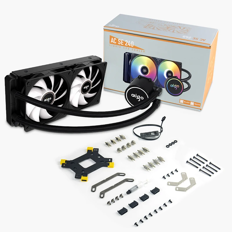 GO-ventilador de refrigeración por agua líquida para CPU, rgb disipador de calor, radiador integrado LGA 120/240/360/2066/AM3 +/AM4 AMD, AC 2011 1151 1155mm