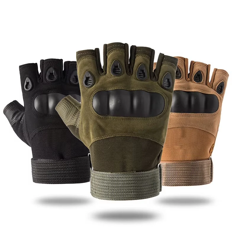 1Pair Tactical Fingerless Gloves for Men - Ideal for Outdoor Sports, Shooting, Hunting, Airsoft, and Cycling