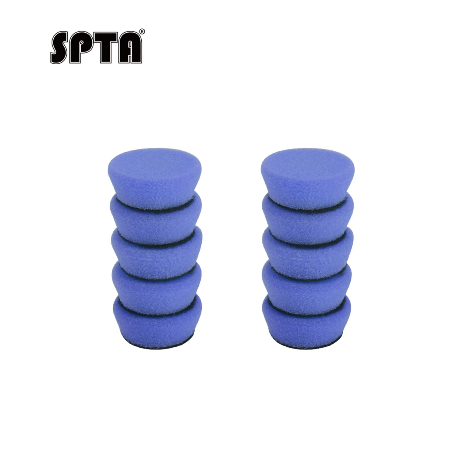 SPTA 1/2 Inch Blue Medium Cut T-Shape Car Detail Polishing Pads Mini Buffing Pads For Car Polisher Electric Drill