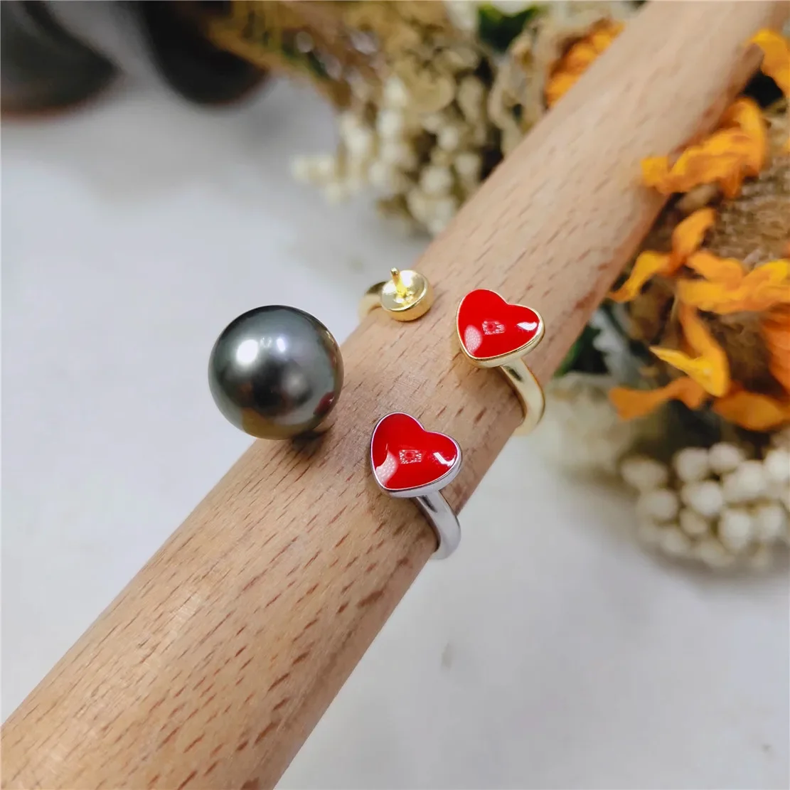 

925 Stamped Alloy Gold-Plating Adjustable Pearl Ring Holder DIY Jewelry Findings, Craft Supplies for Handmade Rings No Pearl