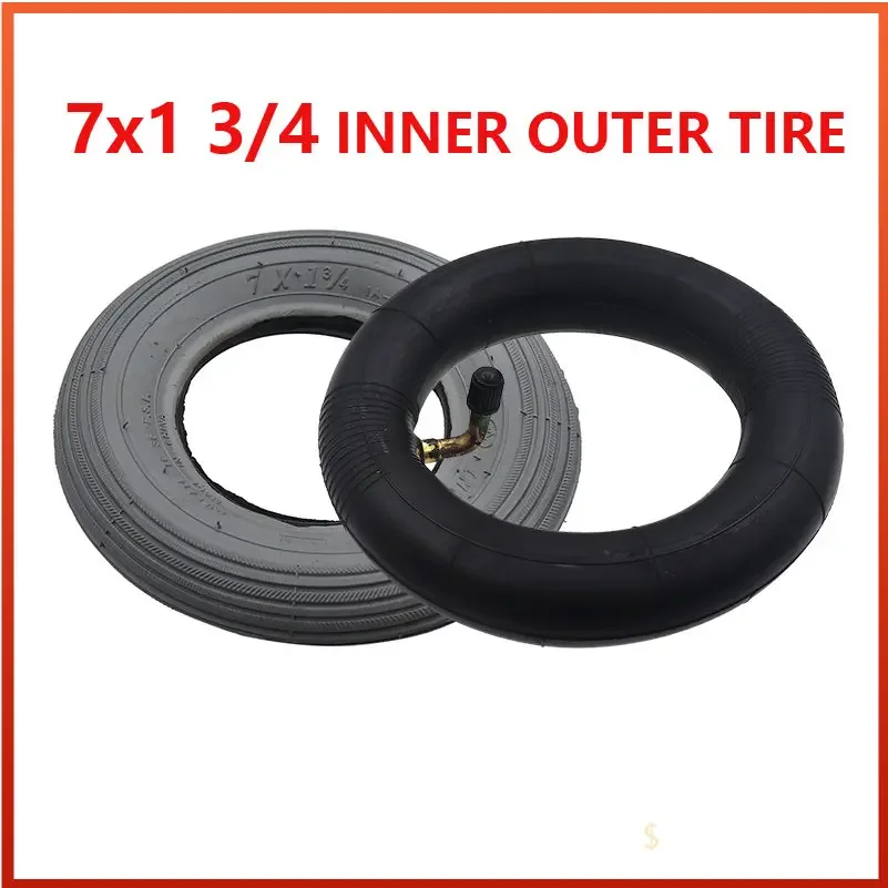 New High Quality 7inch 7x1 3/4Pneumatic Tires inner outer tire,for 7 Inch Electric Wheelchair Front Wheel Accessories