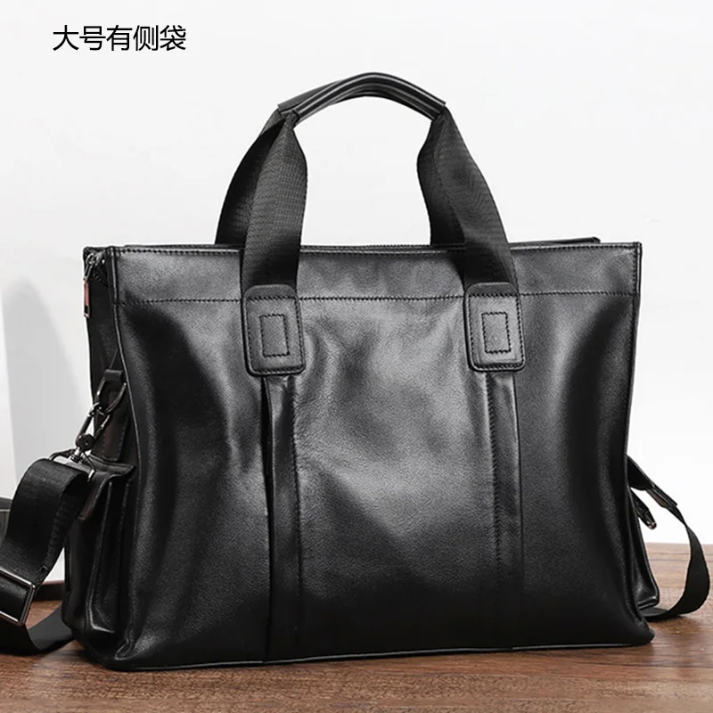 NZPJ Business Leder herren Handtasche Top Schicht Rindsleder Aktentasche Casual Schulter Messenger Tasche Geeignet für 14 Zoll Laptop – Detail 19