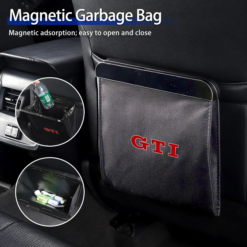 Car Oxford Fabric Cloth Waterproof Magnetic Garbage Storage Bag For VW GTI Golf 4 6 7 Tiguan Passat B5 B6 B7 CC Jetta MK5 Polo