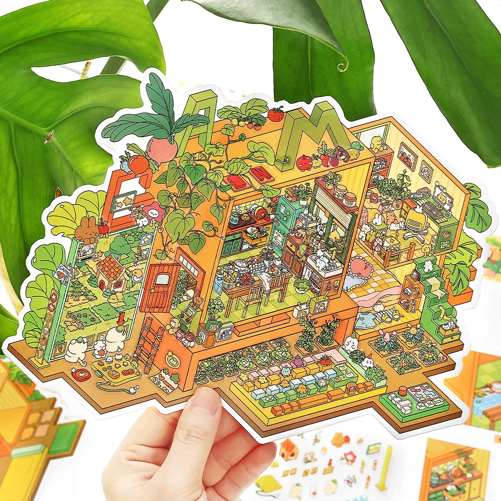 Kawaii Secret Cabin 3D استكشف العالم السري للمناظر الطبيعية DIY Pocket Cabin Scene هدايا عيد الميلاد ﻿