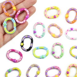 2~10pcs Colorful 28MM Oval Lobster Key Zinc Alloy Clasps Snap Hook Label Hand Tag Connector For Jewelry Making DIY Accessories