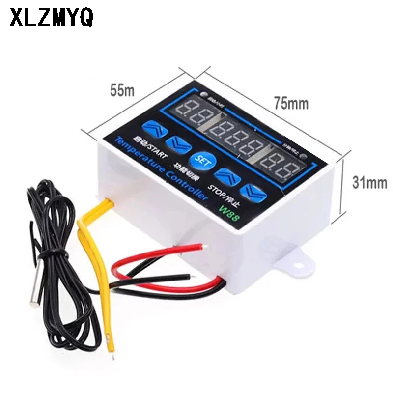 XH-W1411 LED Digital Temperature Sensor Thermostat 2V/220V 10A Switch Thermometer Smart Temperature Controller W88 W1411 Sensors