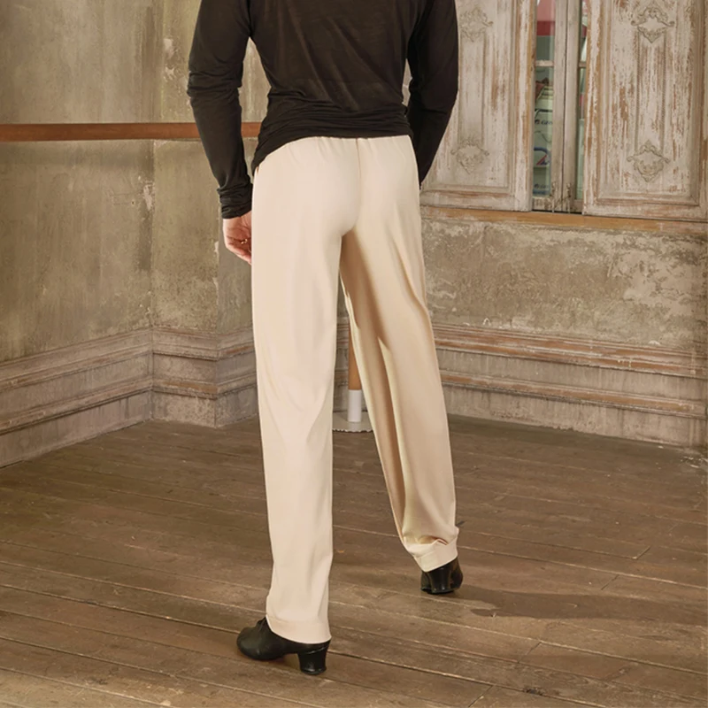 2024 New Men\'S National Standard Ballroom Dance Pants Adults Latin Dance Casual Trousers Male Samba Modern Dancing Wear SL11245
