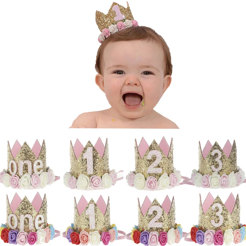 Baby Number One 1 2 3 Birthday Party Hat Wild One Birthday Crown Headband Baby Shower Hat Photo Prop 1st Birthday Party Decor