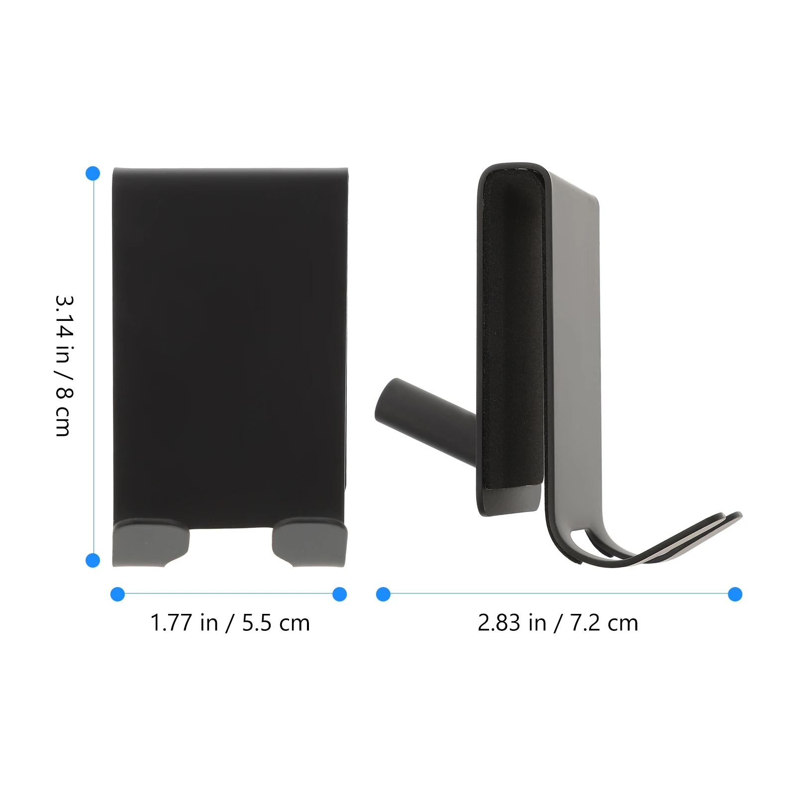 

Glass Door Hook Towel Stainless Steel Shower Hardware Automatic Bath Accessories Black Hooks for Hanging Hanger