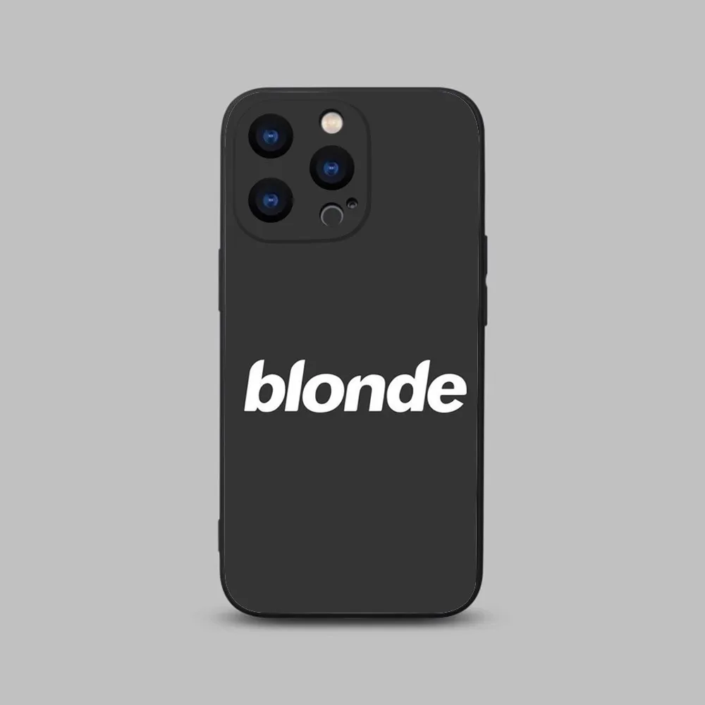 Singer F-Frank Blond Oceans Phone Case For iPhone 15,14,13,12,11 Plus,Pro,Max,XR,XS,X,7,8 Plus,SE,Mini Black Silicone Soft