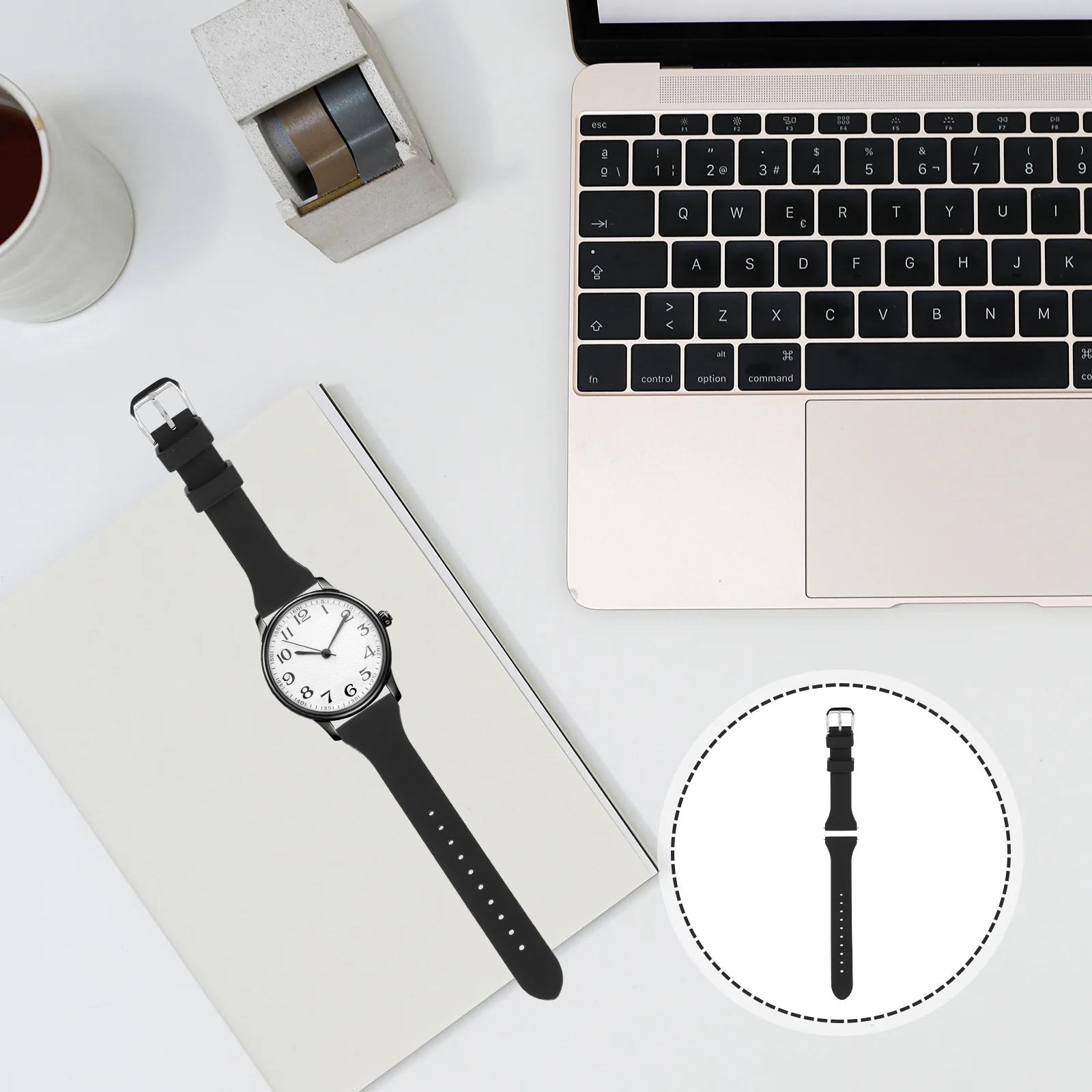 

22mm Silicone Band for Men Adjustable Supple Bands Replaceable Smart Watches Strap Elegant Silicone Watch Band Casual Gifts