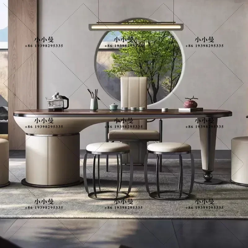 South American Walnut Tea Table Light Luxury Modern Integrated Electrical Appliances Home Villa Balcony Coffee Table