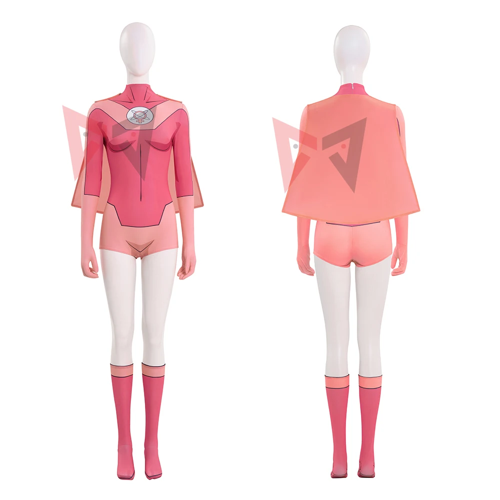 

New Atom Eve Cosplay Costume Hero Jumpsuit One Piece Set For Game Party Custom Made