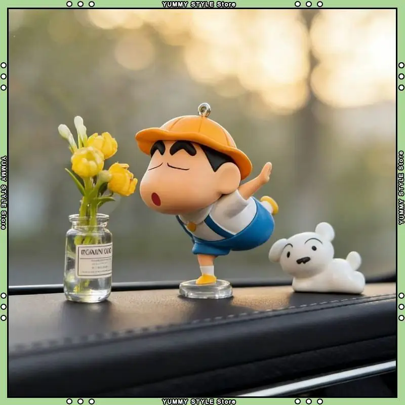 Crayon Shin Chan 2026 Novo Estilo Fofo e Reconfortante: Enfeites para Painel de Carro, Decoração de Interior Automotivo, Figuras para Console de Janela para Proprietários de Carros