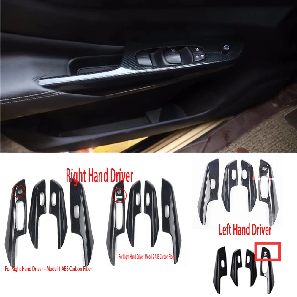 RHD LHD For Nissan Navara NP300 ST Terra 2014-2019 Interior Accessories Window Switch Panel Frame Cover Trim Interior Stickers