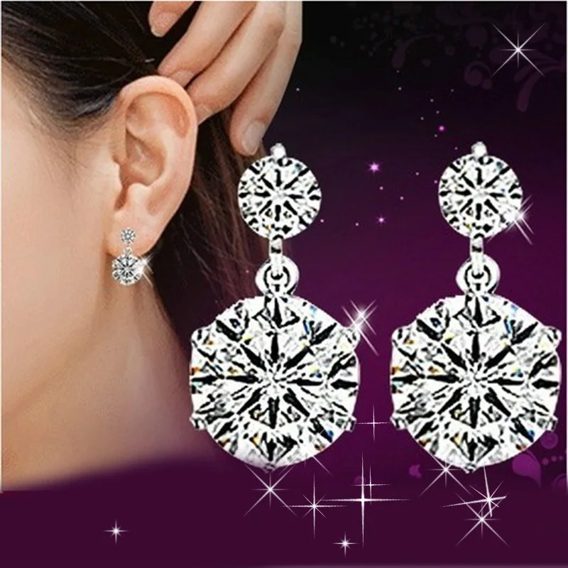 S925 Sterling Silver Cute Twin Stud Earrings Polished Bright Surface Light Weight No Burden Elegant Simple Silver Ear Jewelry