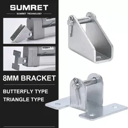 8mm Mounting Bracket For Linear Actuator Butterfly Type Triangle Type Install With Bolt 8mm Install Hole U/H-Type