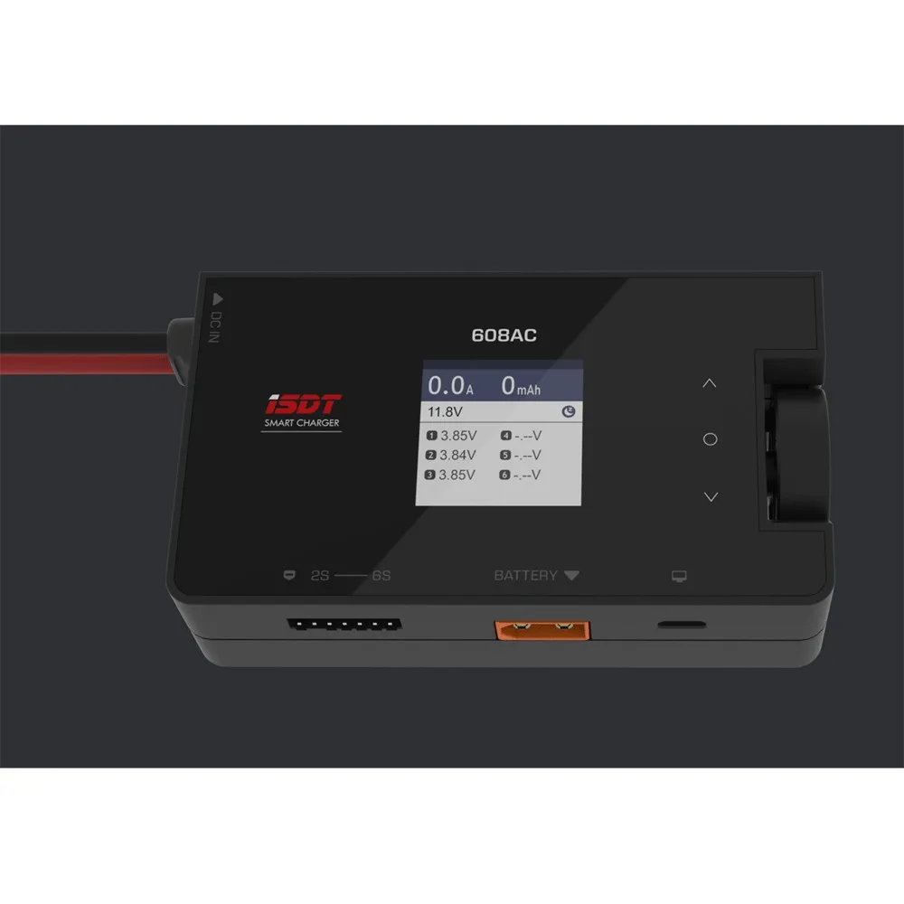 ISDT 608AC AC 50W DC 200W 8A 배터리 고속 충전기 및 방전기 (탈착식 전원 포함) RC FPV 레이싱 드론 RC 쿼드콥터용