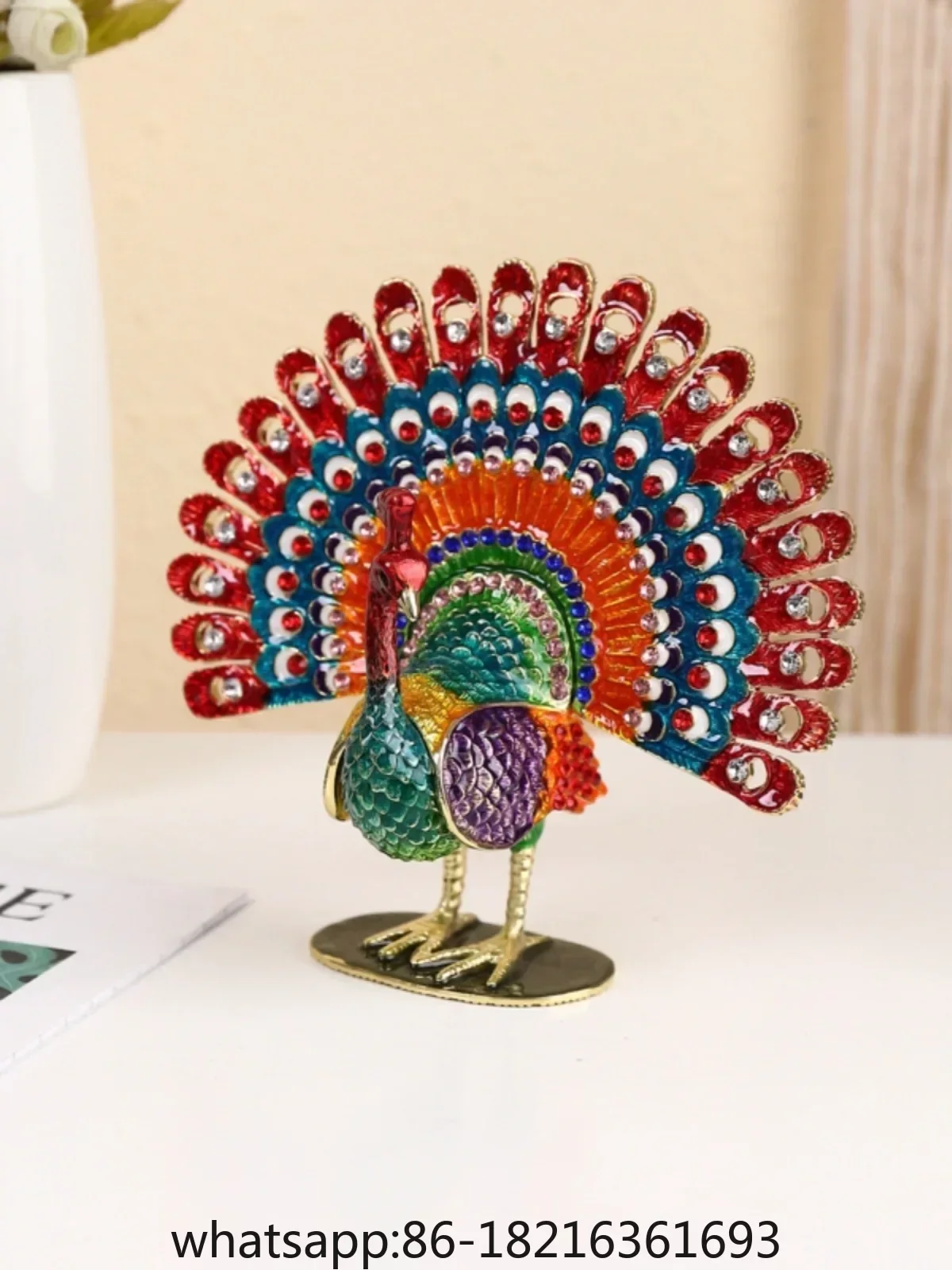 

Эмаль, ремесло, сплав, открытая ширма, павлин, декоративный орнамент, живописная зона, сувенир, креативный домашний подарок, образец украшения комнаты