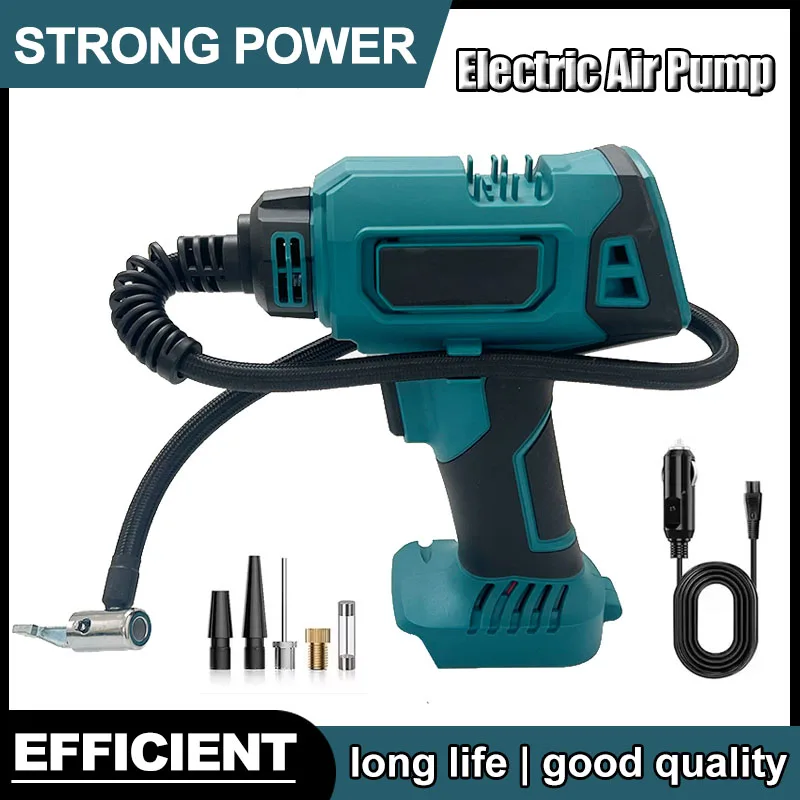 

Fit Makita 600mm Cordless Portable Electric Air Pump 12V Rechargeable Handheld Air Compressor For Cars For 18V Battery