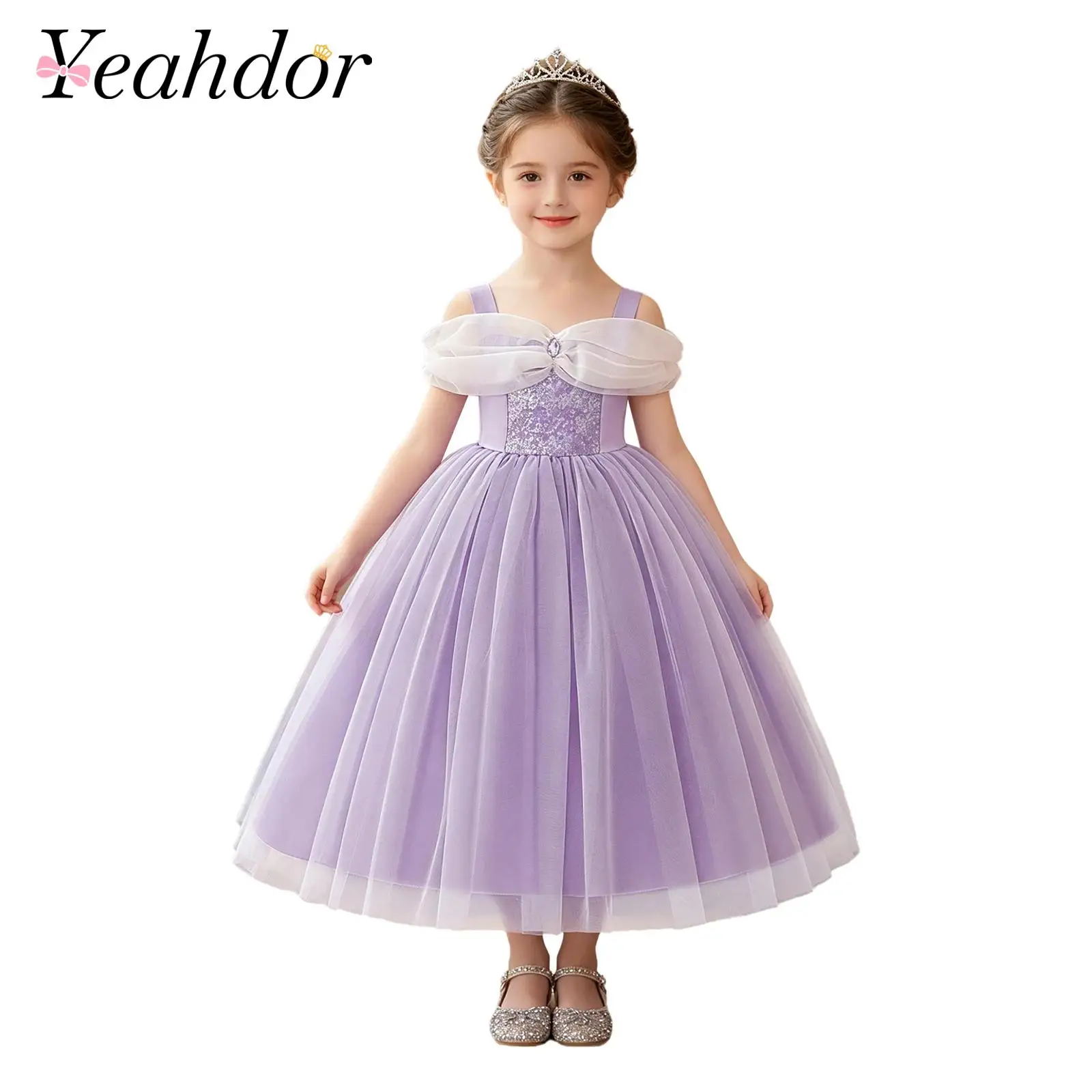 

Princess Girls Dress Carnival Christmas Costumes Sequin Party Dress Birth Maxi Wedding Party Gown Birthday Pageant Outfits