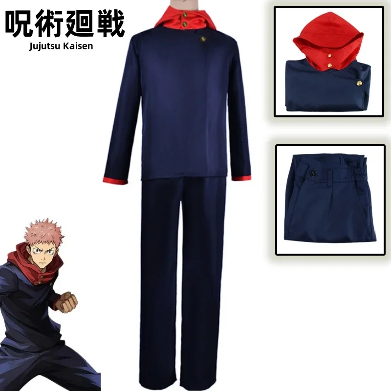 

Itadori Yuji Anime Jujutsu Kaisen Cosplay Costume Adult Unisex Pullover Coat Casual Hoodie Jacket Pants halloween costumes suit