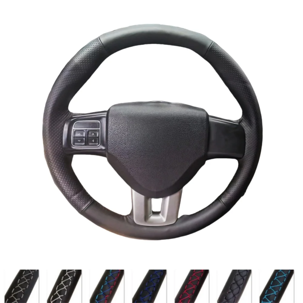 

Braid Car Steering Wheel Cover Wrap Hand Sewing Microfiber Leather For Fiat 500 Viaggio Dodge Automotive Interior Accessories