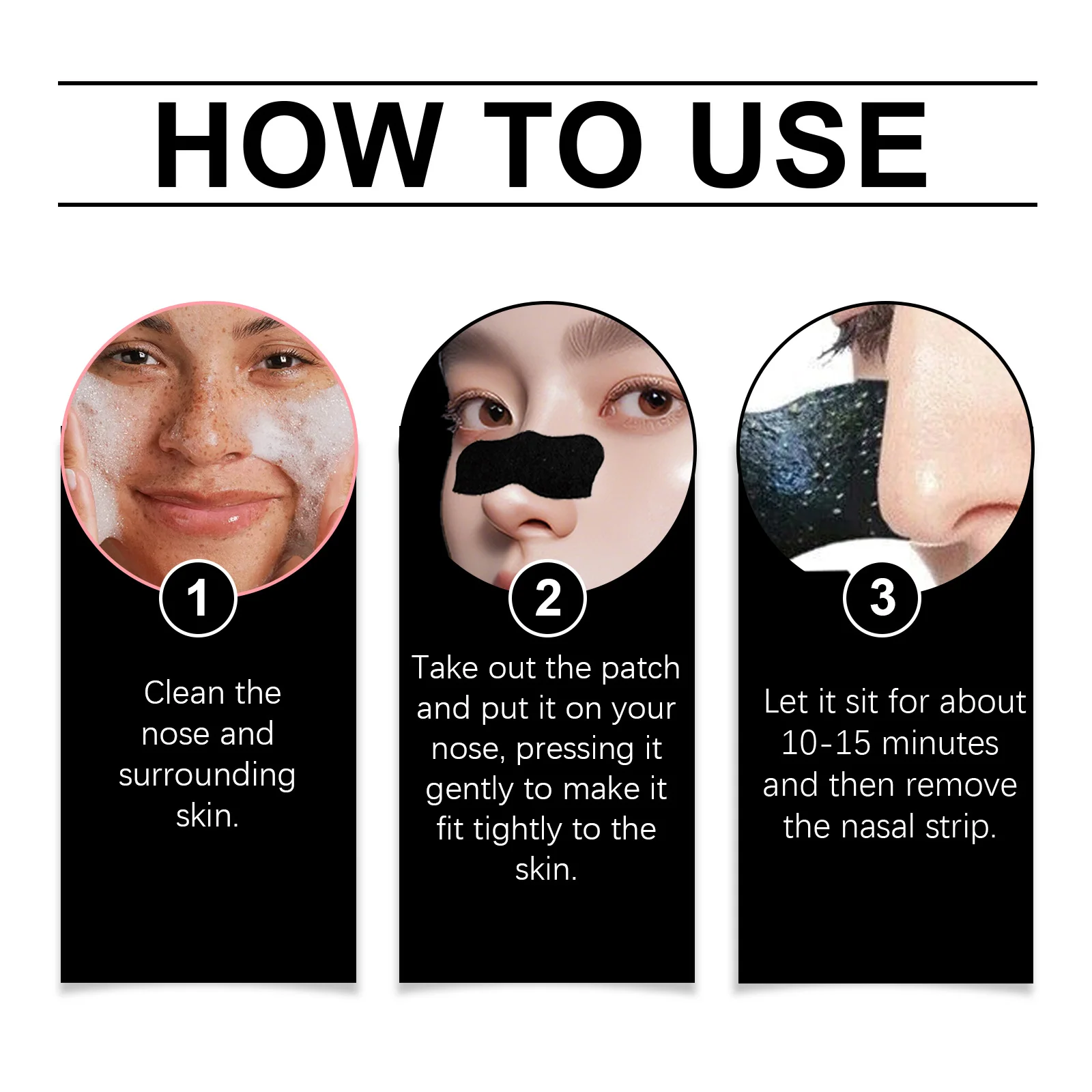 شرائط مسام الأنف الفحمية، إزالة الرؤوس السوداء للتنظيف العميق، معالجة المسام وتنقية وتكريرها #6