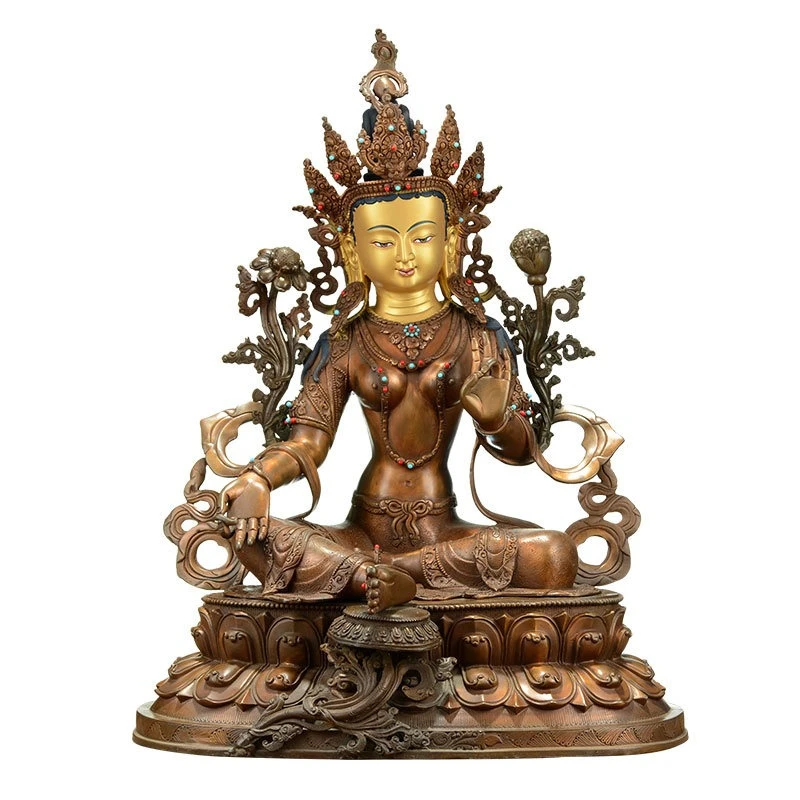 Indoor household Seiko copper Guanyin Buddha statue ornament