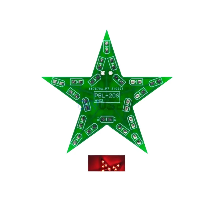 Étoile À Cinq Branches, Lumière Respir Déatoiregradée, Lumière LED Pour L'entra Museement Au Soudage De Noël, Rouge, Vert, Bleu