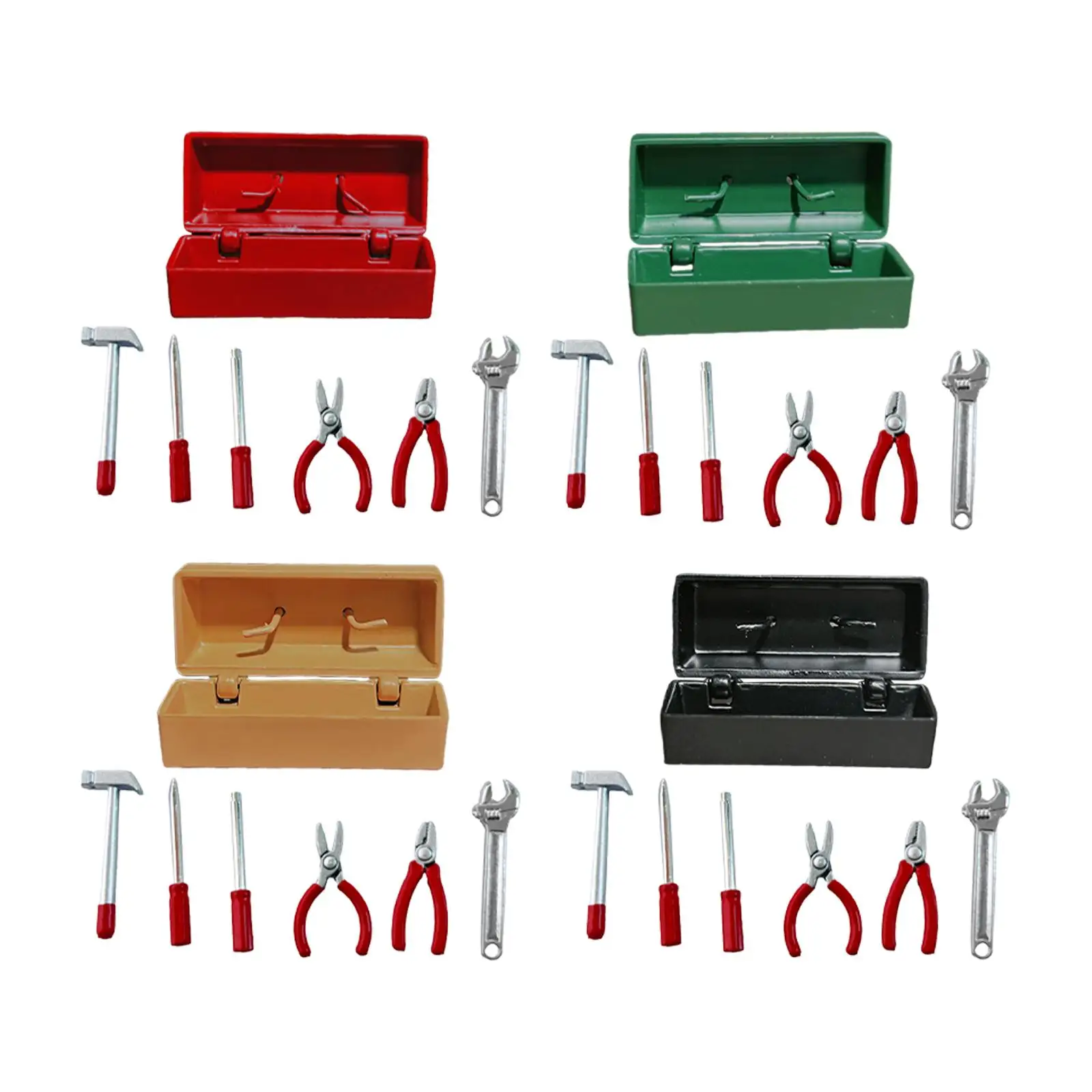 Miniature Repair Tool Box, Miniature Furniture, Simulated Dollhouse Accessories,