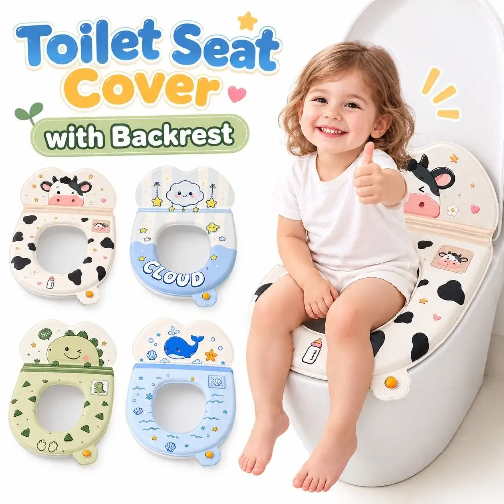 New EVA Toilet Seat Cover Cartoon Self-Adhesive Toilet Seat Pad Aromatherapy Backrest Toilet Lid Cover Household
