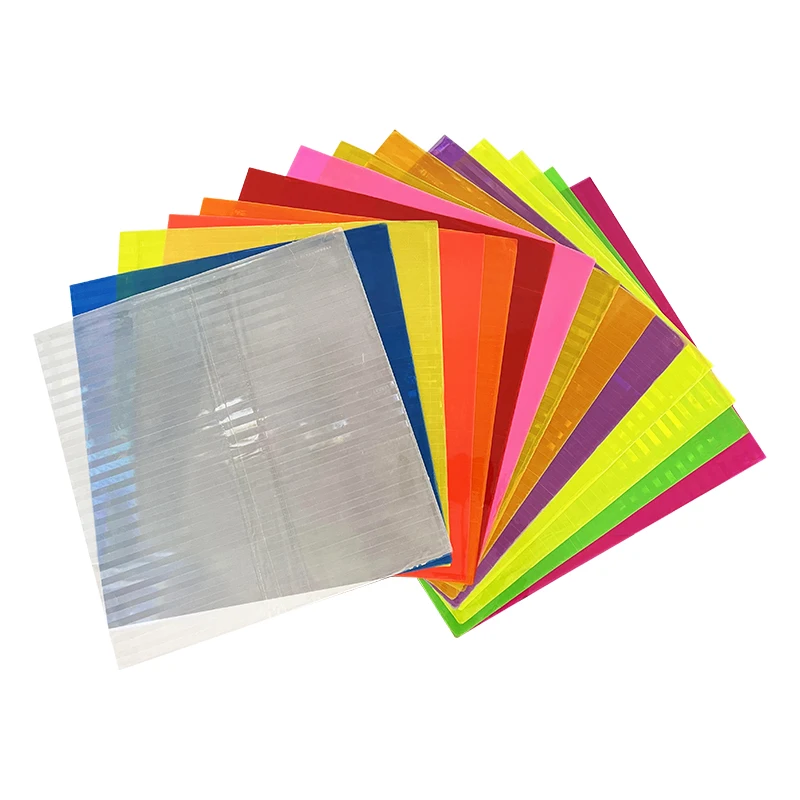 VOOFENG Stripe foglio di PVC riflettente microprismatico materiale riflettente per riflettore accessori di sicurezza personale 47x49cm