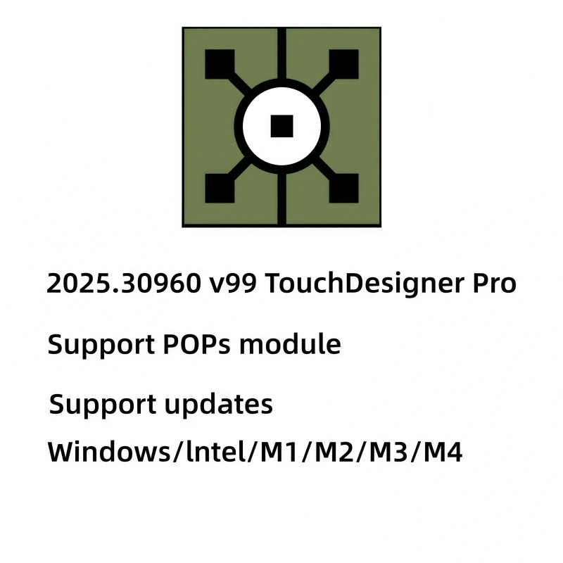 

New 2025.30960 TouchDesigner Pro Software Online Active
