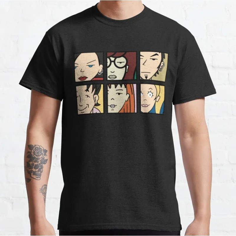 

Daria's Gang Retro Sick sad world tv shows Gift t shirt 90s Nostalgia cartoon Graphic Clothes Large size Tops 100% cotton tee