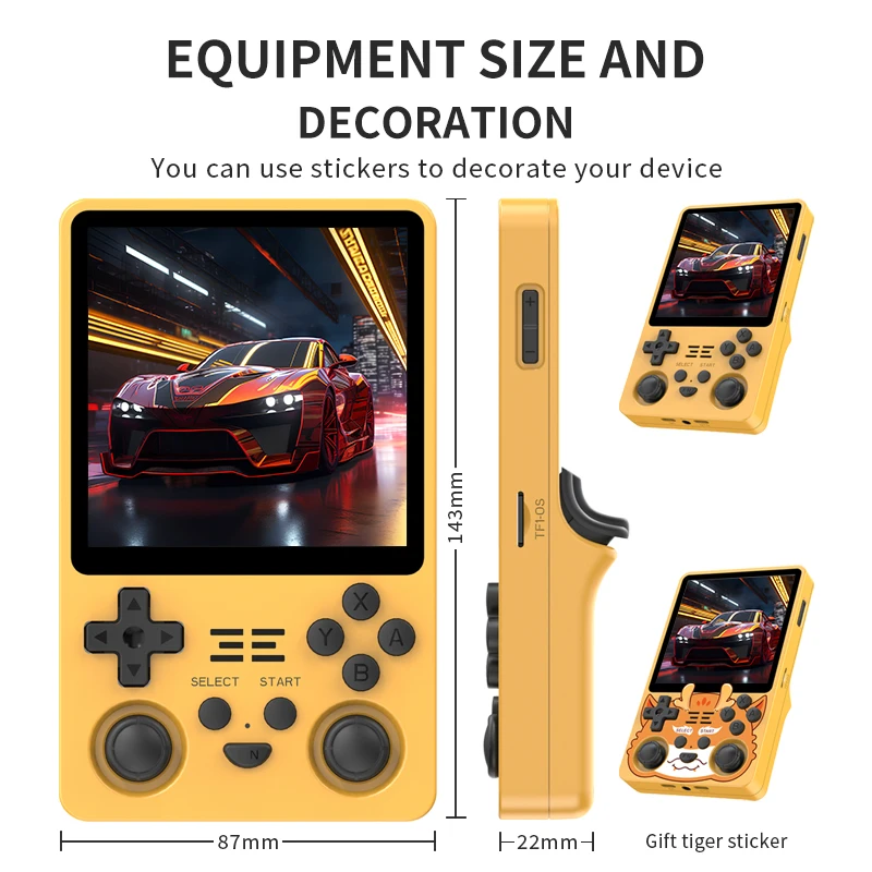 

POWKIDDY New RGB20SX Handheld Video Game Players 4 Inch IPS Screen Built-in WIFI Retro Gaming Console Linux Children's Gifts