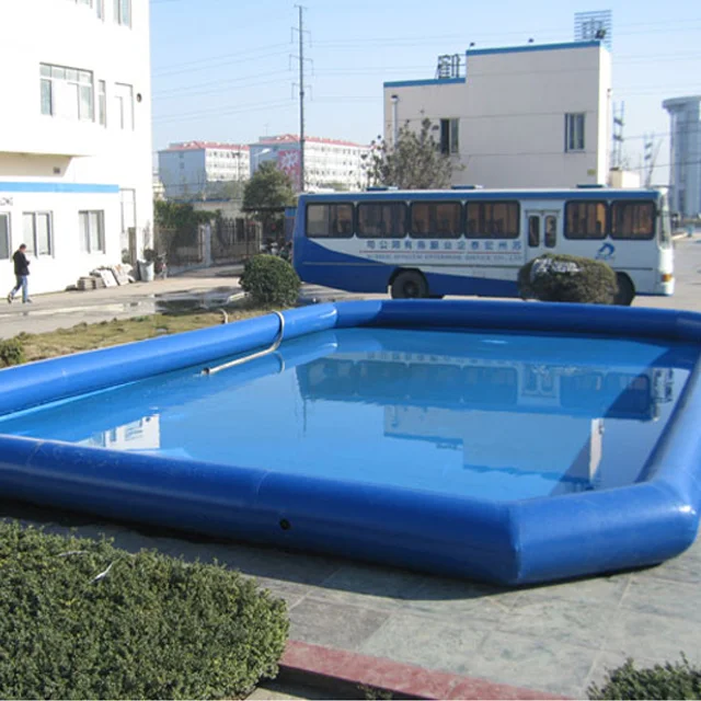 Factory Direct Sale Giant Large 20*20 m Inflatable square Swimming Pool with Blower for Mobile Water Parkpromote sales