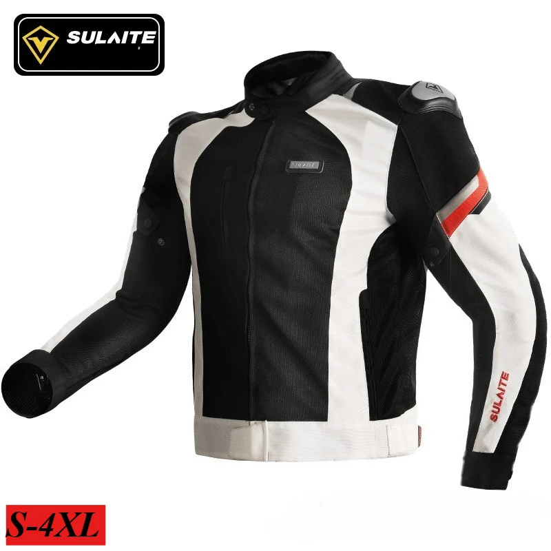 Motorcycle Mesh Cycling Suit Four Seasons Breathable Anti-drop Suit Road Racing Rally Suit Locomotive Equipment Size S-4XL