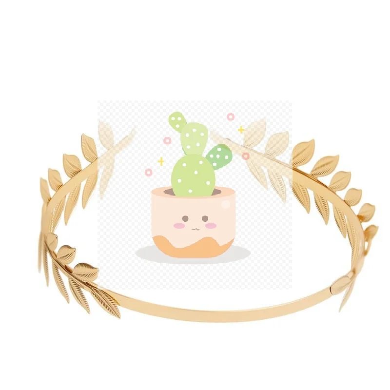 Nowa Retro Złota Opaska na Głowę z Liśćmi Korona Tiara Ozdoba na Głowę Bogini Grecka Biżuteria do Włosów Ślubna Akcesoria do Włosów dla Panny Młodej