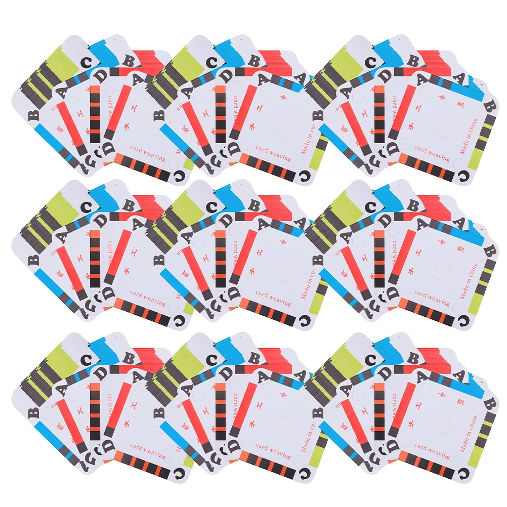 

200pcs Diy Weaving Cards Paper Cards Compact Lightweight Weaving Supplies For Kids Family Friends Durable Smooth