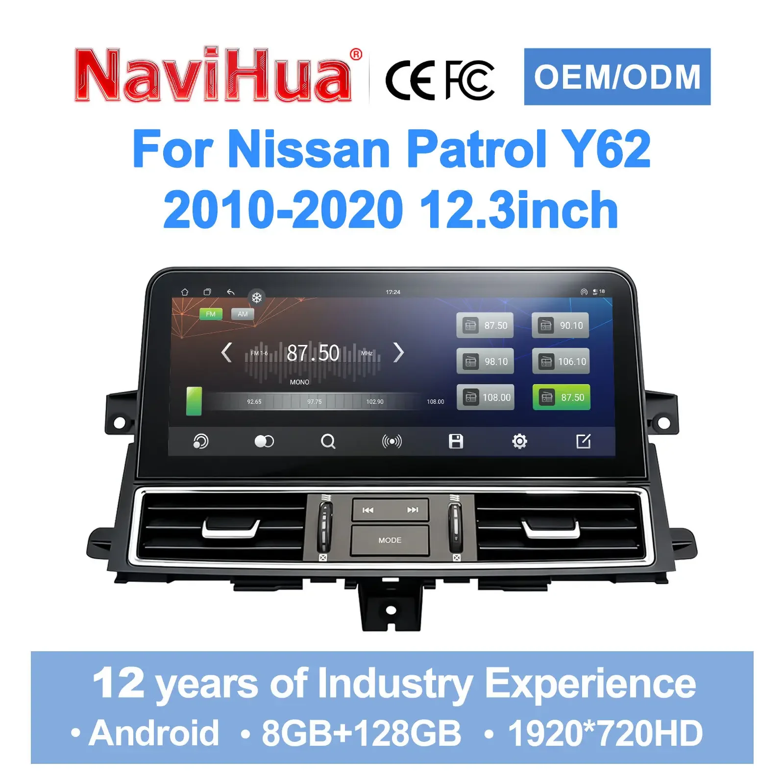 

Новая 12.3-дюймовая Android-автомагнитола для Nissan Armada Patrol Y62 Infiniti QX56 QX80 2010-2020, мультимедийная система с CarPlay и навигацией