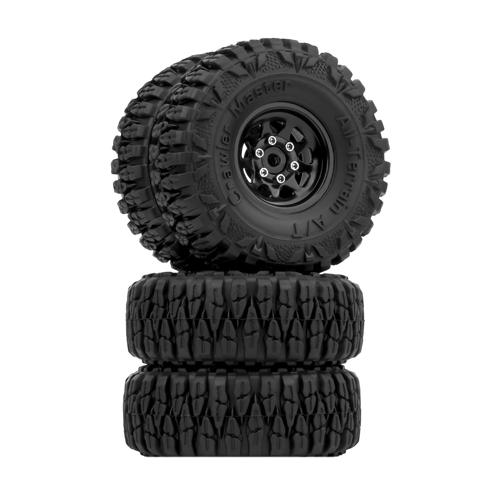 RCZIPROY 1.0 "إطارات قفل حافة 58*21 مللي متر مجموعة الإطارات ل 1/18 1/24 RC الزاحف محوري SCX24 FMS FCX24 TRX4M RC الإطارات محور ترقية أجزاء