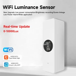 Tuya WiFi Light Sensor Luminance Sensor WiFi Beam Sensor Smart Home Automation App Control Tuya Light Illumination Detector