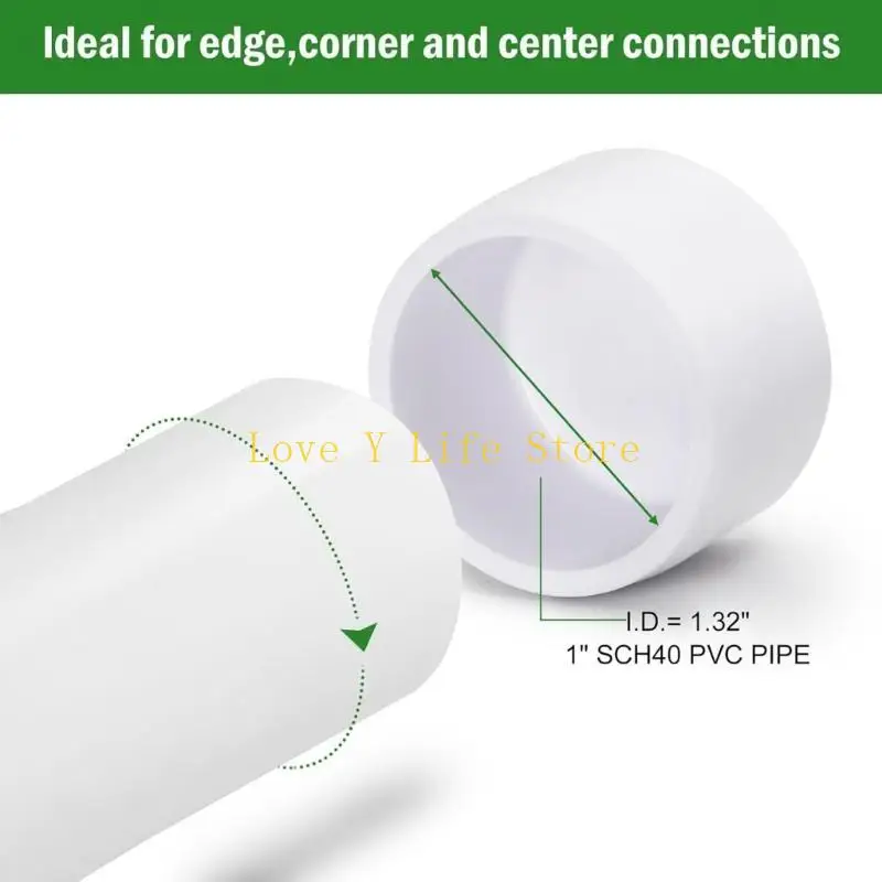 

L74C Набор из 24 универсальных заглушек для труб из ПВХ SCH40. Разные размеры. Прочные защитные приспособления для труб для